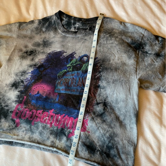 Goosebumps t-shirt cropped tie dye horrorland women’s large short sleeve - Picture 6 of 7